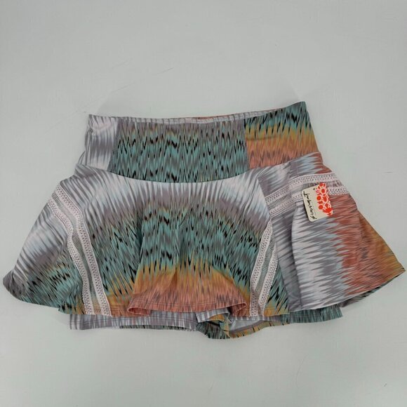 Free People Sunspace Pleats And Thank You Printed Lace Skort Tennis Large Skirt - Picture 2 of 7